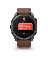 Garmin fēnix® 8 Pro – 51 mm, AMOLED - Sapphire, Karbongrå DLC-titan med kastanjefarget skinnrem - Bilde 2