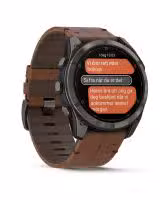 Garmin fēnix® 8 Pro – 51 mm, AMOLED - Sapphire, Karbongrå DLC-titan med kastanjefarget skinnrem - Bilde 3