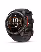 Garmin fēnix® 8 Pro – 51 mm, MicroLED - Sapphire, Karbongrå DLC-titan med sort/steingrå silikonrem
