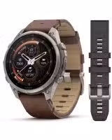 Garmin fēnix® 9 Pro – inReach®, 47mm - Titan med valnøttfarget skinnrem