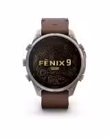 Garmin fēnix® 9 Pro – inReach®, 47mm - Titan med valnøttfarget skinnrem - Bilde 2