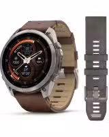 Garmin fēnix® 9 Pro – inReach®, 51mm - Titan med valnøttfarget skinnrem