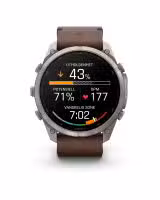 Garmin fēnix® 9 Pro – inReach®, 51mm - Titan med valnøttfarget skinnrem - Bilde 4