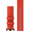 Garmin QuickFit® 22-klokkerem - Laserrød silikon med anordning i sort rustfritt stål