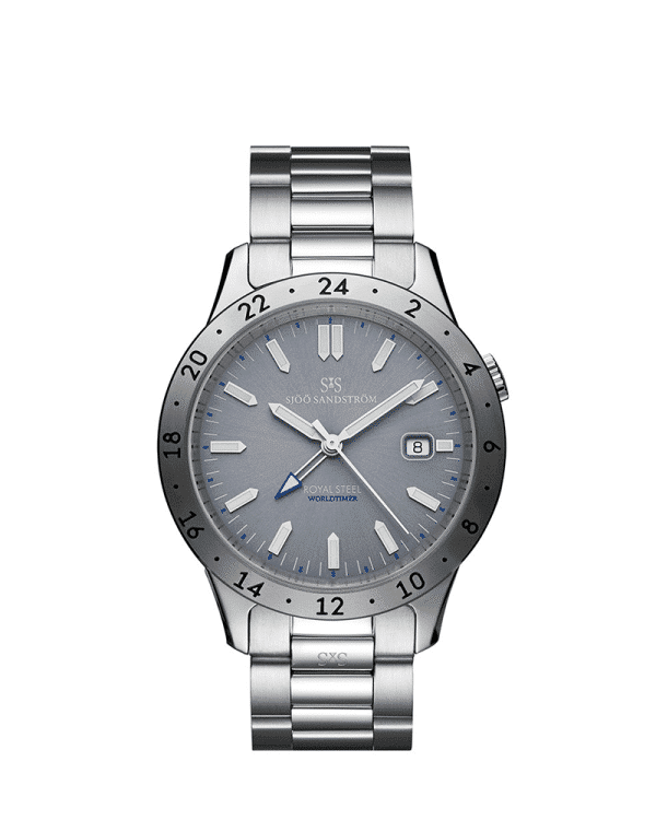 Sjöö Sandström Royal Steel Worldtimer 41mm - 020036
