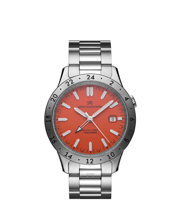 Sjöö Sandström Royal Steel Worldtimer 41mm - 020104