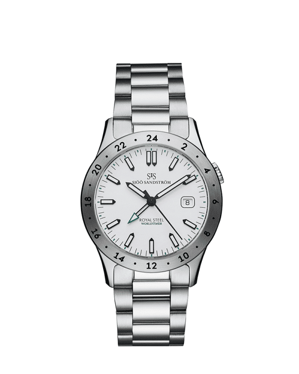 Sjöö Sandström Royal Steel Worldtimer 36mm - 020593