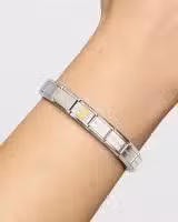 Nomination Charm, Composable Link, Letter J in bonded yellow gold - Bilde 2