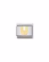 Nomination Charm, Composable Link, Letter U in bonded yellow gold