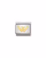 Nomination Charm, Composable Link, Letter W in bonded yellow gold