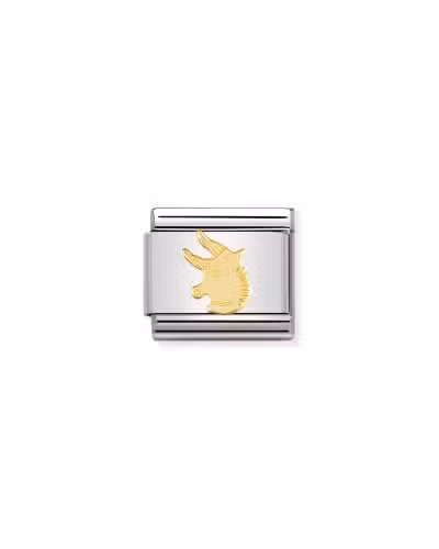 Nomination Charm, Composable Link, Taurus in bonded yellow gold
