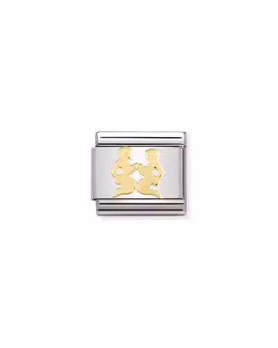 Nomination Charm, Composable Link, Gemini in bonded yellow gold