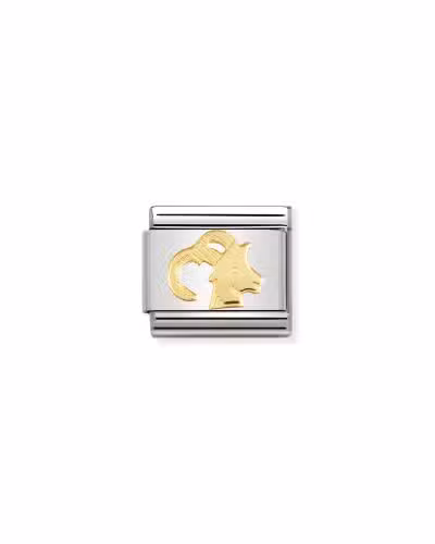 Nomination Charm, Composable Link, Capricorn in bonded yellow gold