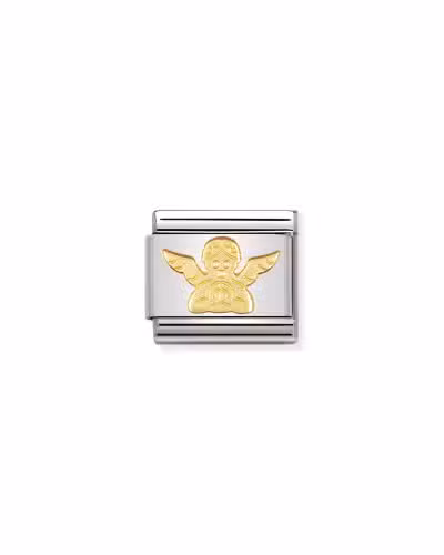 Nomination Charm, Composable Link, Angel in bonded yellow gold