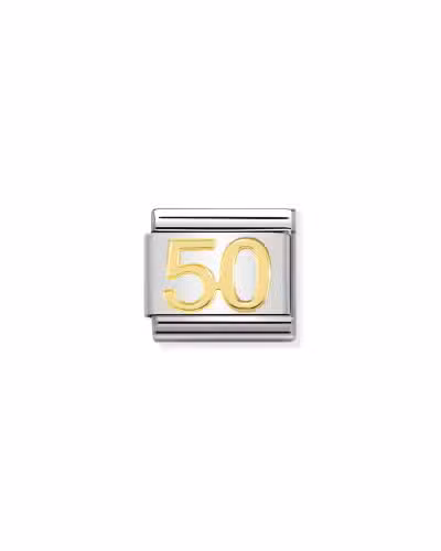 Nomination Charm, Composable Link, with Number 50