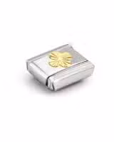 Nomination Charm, Composable Link, Four-Leafed Clover, etched detail - Bilde 2