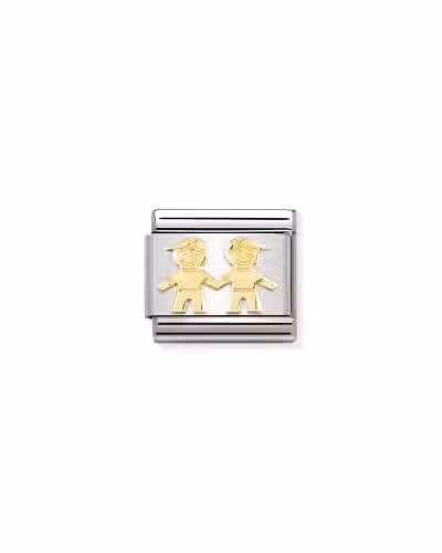 Nomination Charm, Composable Link, gold Brothers