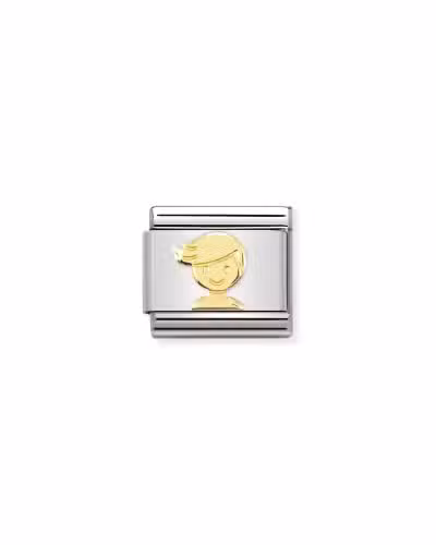 Nomination Charm, Composable Link, gold Boy