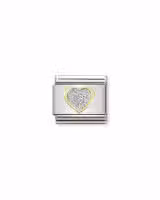 Nomination Charm, Composable Link, Glitter Heart