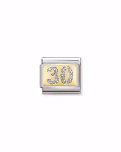 Nomination Charm, Composable Link, Glitter Number 30