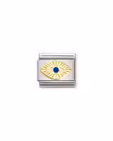 Nomination Charm, Composable Link, Eye of God, etched detail