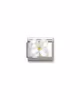 Nomination Charm, Composable Link, Flower White Mother of Pearl