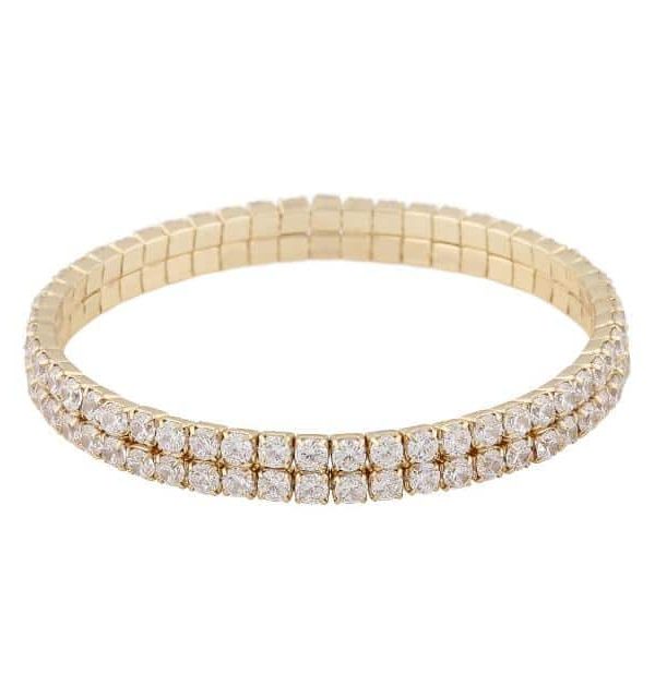 Snö of Sweden Fanny elastisk armbånd g/klar - M/L