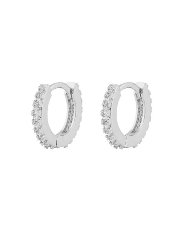 Snö of Sweden Mayfair øreringer i forsølvet messing med zirkonia