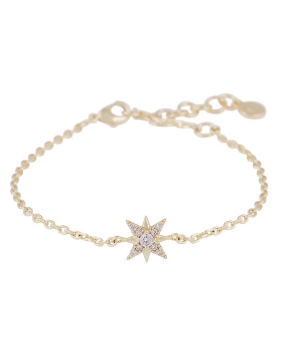 Snö of Sweden Stellaris armbånd i forgylt messing med stjerne