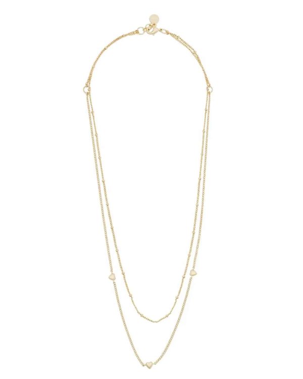 Snö of Sweden Lovely smykke i forgylt messing med hjerter