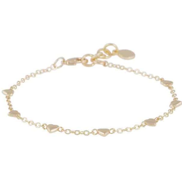 Snö of Sweden Lovely Small Hearts kjede-armbånd, plain