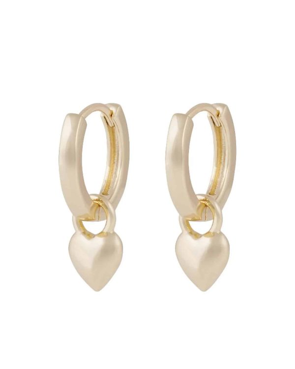 Snö of Sweden Lovely ørering i forgylt messing med hjerte