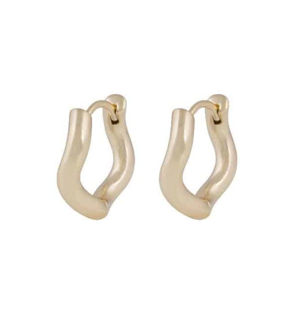 Snö of Sweden Essential Curve ring-øreringer, plain, g - Onesize