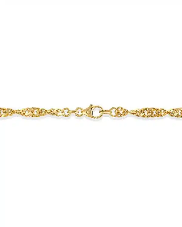 Singapore armbånd i gull, 19 cm