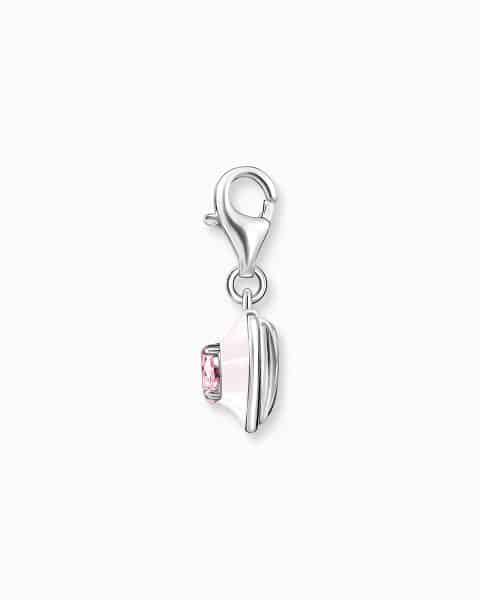 Alternative view of Thomas Sabo Charm pendant heart with pink stones silver