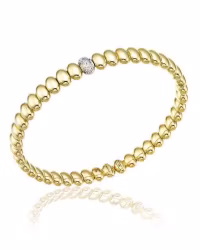 Armbånd 750 gult gull med diamanter 0,07 ct - 1B01439B12180