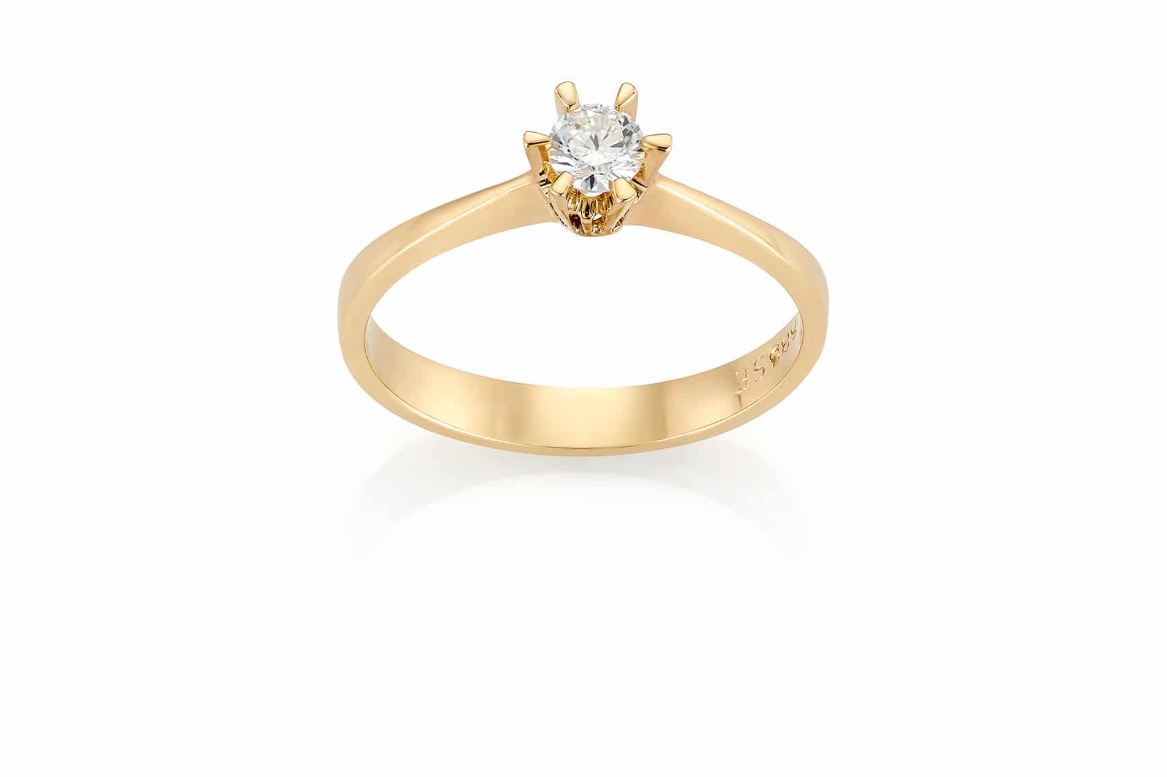 1614220WGU/54 RING MÄRTHA 0,20CT WSI GUL