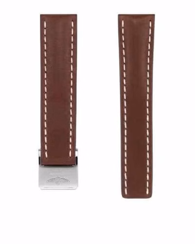 BREITLING BROWN LEATHER CALFSKIN 20-18 MM
