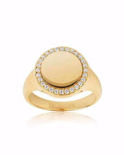 R11583-CZ(YG)-56 FOLLINA GRANDE RING