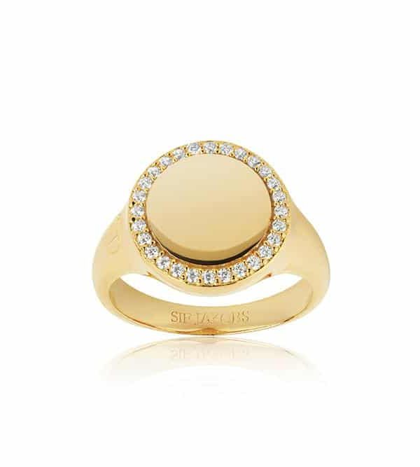 R11583-CZ(YG)-56 FOLLINA GRANDE RING