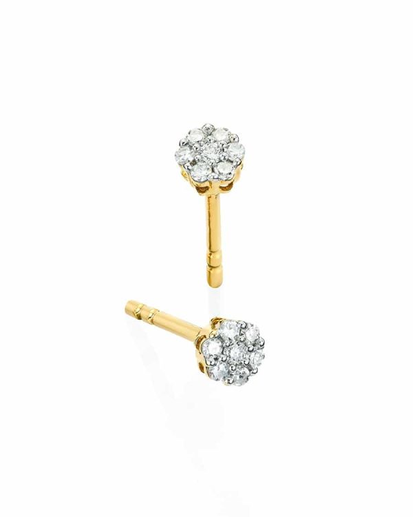 GD Forever Ørepynt i gull med diamanter 0,10ct W/SI