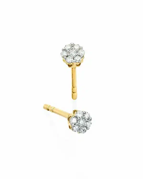 GD Forever Ørepynt i gull med diamanter 0,10ct W/SI
