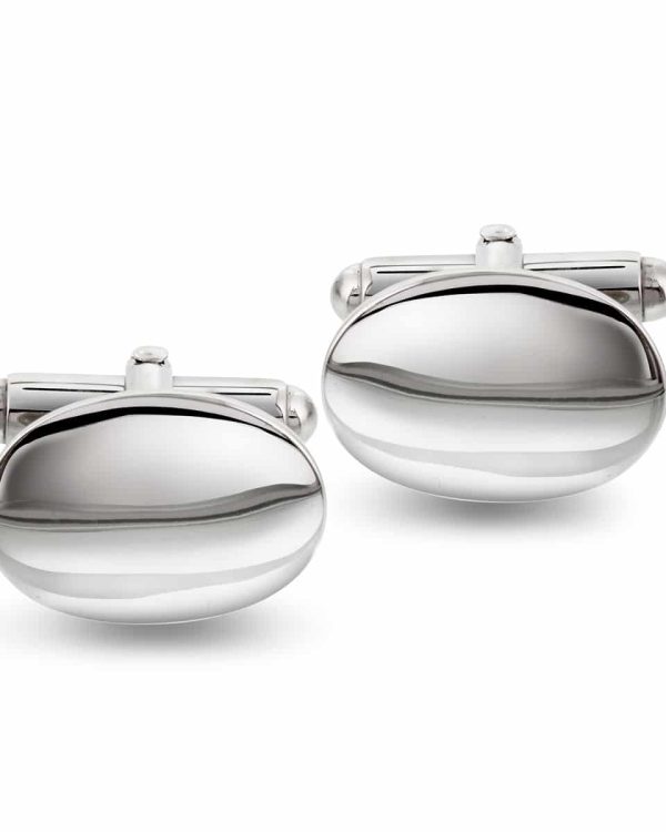 63911 MANSJETTKN. SØLV OVAL GRAV.