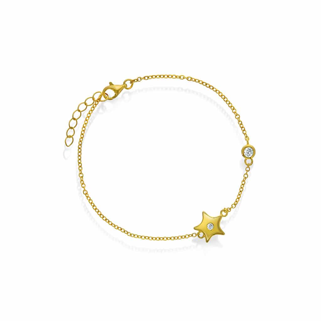 Gulldia Signatur Armbånd i sølv med zirkonia stjerne