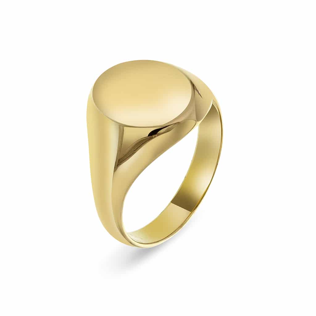 Christophersen Gult Gull Ring signet Herre 12,0x14,5