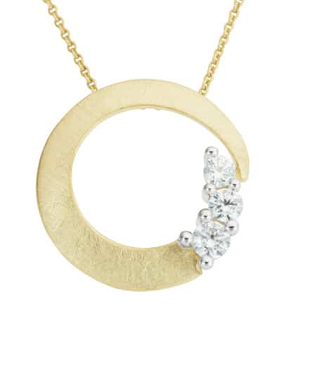 Anheng i rødt gull med CZ