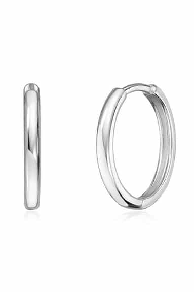 Øreringer i Rhodinert Sølv 2.5x17.8mm