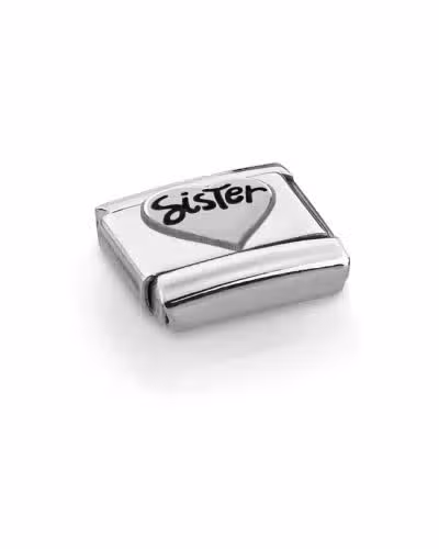 Alternative view of Nomination Charm, Composable Link, Sister Heart in Silver