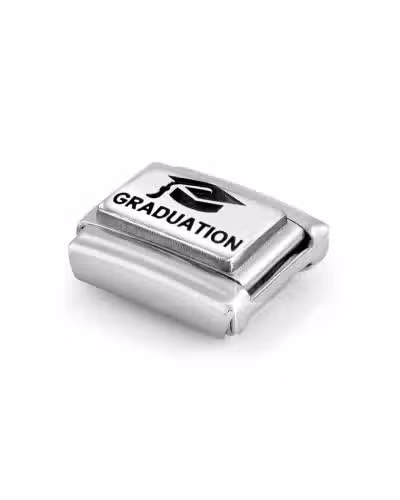 Alternative view of Nomination Charm, Composable Link, Graduation in Silver