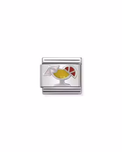 Nomination Charm, Composable Link, Cocktail in Silver